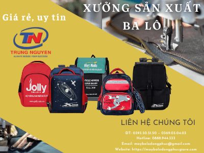 xưởng sản xuất ba lô