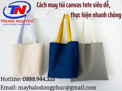 cách may túi canvas tote