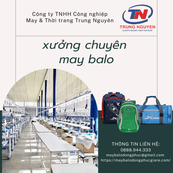 xưởng chuyên may balo