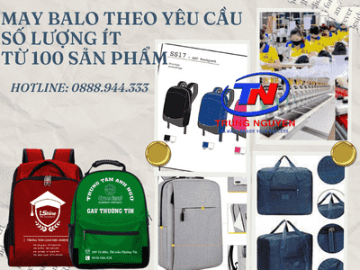 may balo theo yêu cầu số lượng ít