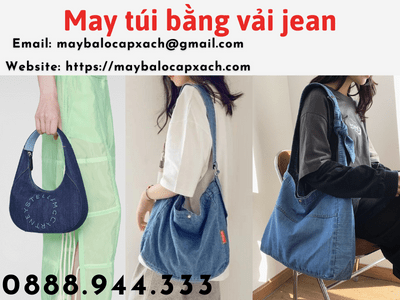 Làm túi đeo chéo từ quần Jean