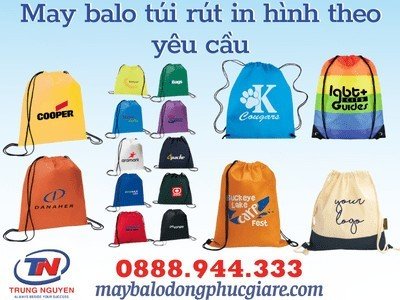 May túi vải không dệt giá rẻ dạng dây rút